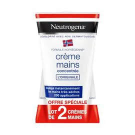 NEUTROGENA Crème mains hydratante concentrée 2x50ml