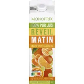 MONOPRIX Monoprix 100% Jus Réveil matin riche en Vitamine C 1l