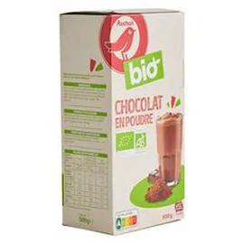 AUCHAN BIO Chocolat en poudre préparation pour boisson 500g