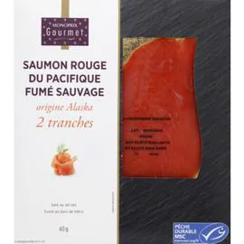 MONOPRIX GOURMET Saumon rouge du Pacifique fumé sauvage 60g