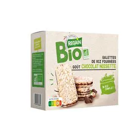 REGAIN Galette de riz fourrées chocolat noisette 6x20g
