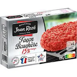 JEAN ROZÉ Steak haché façon bouchère 15% MG 520g