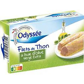ODYSSÉE Filets de thon à l'huile d'olive vierge extra 81g
