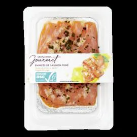 MONOPRIX GOURMET Émincés saumon fumé citron basilic 100g
