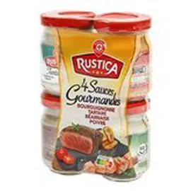 MARQUE REPÈRE, RUSTICA Sauces gourmandes Pour viande 4 saveurs 4x90g