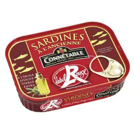 CONNÉTABLE Sardines à l'ancienne à l'huile d'olive vierge extra Label Rouge 135g
