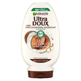 GARNIER, ULTRA DOUX Shampoing Nourissant Cheveux Secs Lait de Coco 250ml
