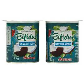 AUCHAN Yaourt bifidus à la noix de coco 4x125g