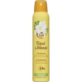 CARREFOUR SOFT Déodorant 24h Tiaré & Monoi 200ml