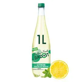 BADOIT Eau gazeuse Bulles de fruits aromatisée citron menthe 1l