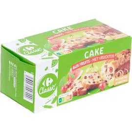 CARREFOUR CLASSIC' Gâteau cake aux fruits 300g