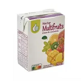 AUCHAN, POUCE Nectar de multifruits en briquette 200ml