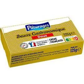 PÂTURAGES Beurre gastronomique doux 125g