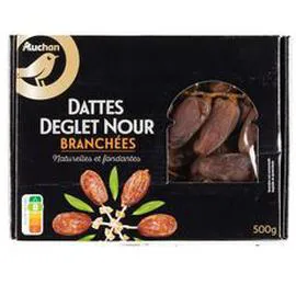 AUCHAN GOURMET Dattes deglet nour branchées 500g