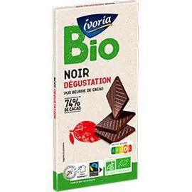 IVORIA BIO Chocolat noir Dégustation 74% cacao BIO 100g