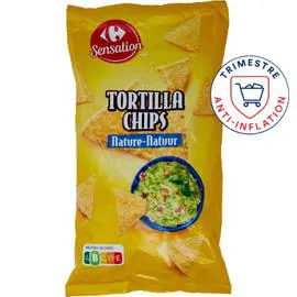 CARREFOUR SENSATION Biscuits apéritif Tortilla chips nature 200g