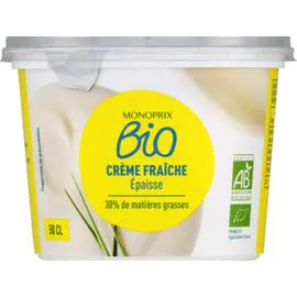 MONOPRIX BIO Crème fraîche épaisse 30% de matières grasses bio 500ml