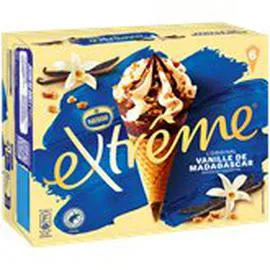 NESTLÉ, EXTRÊME Glace Cône Vanille de Madagascar x6 426g