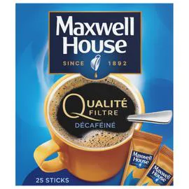 MAXWELL HOUSE Café soluble qualité filtre décaféiné 45g