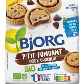 BJORG Biscuit petit fondant coeur chocolat Bio 180g
