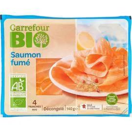 CARREFOUR BIO Saumon fumé bio 140g