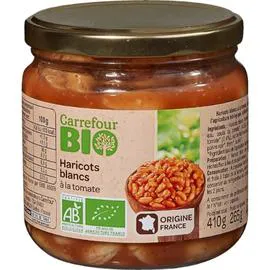 CARREFOUR BIO Haricots blancs bio à la tomate 446ml