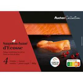 AUCHAN COLLECTION Saumon fumé d' Ecosse 160g