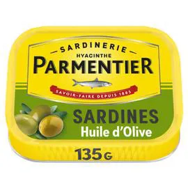 PARMENTIER Sardines à l'huile d'olive 135g
