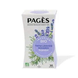 PAGÈS Infusion thym, lavande & romarin Bio x20