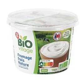 MARQUE REPÈRE, BIO VILLAGE Fromage frais nature Bio - 3.5% MG 500g