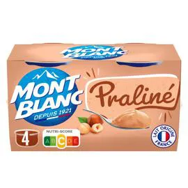 MONT BLANC Crèmes dessert praliné 4x125g