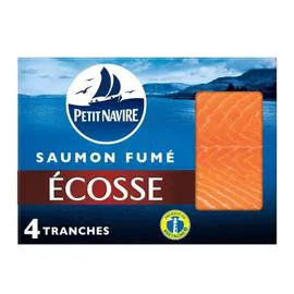 PETIT NAVIRE Saumon fumé Ecosse - 4 tranches 120g
