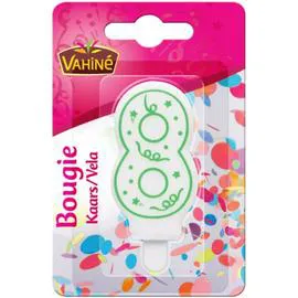 VAHINÉ Bougie anniversaire n° 8 l'unité