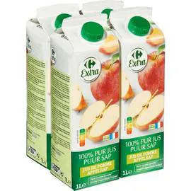 CARREFOUR EXTRA Jus de pomme 100% pur jus 4x1l