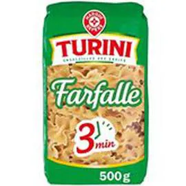 MARQUE REPÈRE, TURINI Pâtes farfalle Les 3 min 500g