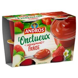 ANDROS Dessert fruitier Onctueux fraise 4x97g