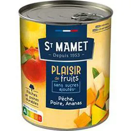 ST MAMET Fruits au sirop Pêche Poire Ananas 475g