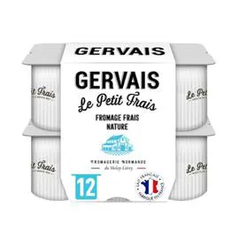 DANONE, GERVAIS Petits suisses nature 3,4% MG 12x60g