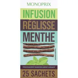 MONOPRIX Infusion réglisse menthe 37,5g