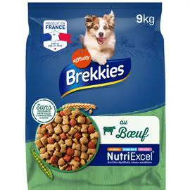 BREKKIES Croquette pour chien au boeuf 9kg