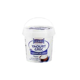 LYNOS Yaourt grec au lait de vache nature 1kg
