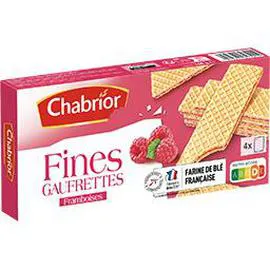 CHABRIOR Fines gaufrettes framboises 160g