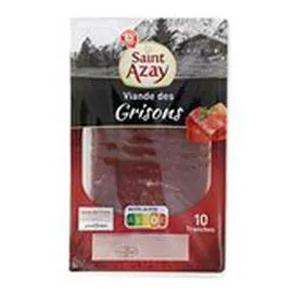 MARQUE REPÈRE, SAINT-AZAY Viande des grisons Saint Azay 10 tranches 80g