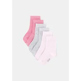 TEX BABY Chaussettes bébé rose/gris T18/20 x3