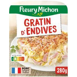 FLEURY MICHON Plat cuisiné gratin d'endives au jambon 280g
