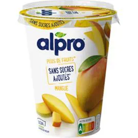 ALPRO Dessert végétal soja à la mangue sans sucres 400g