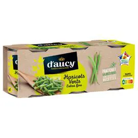 D'AUCY Haricots verts extra fins coupés 330g