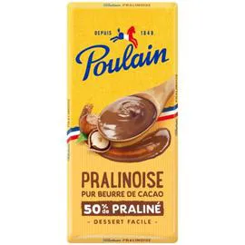 POULAIN Chocolat pâtissier dessert praliné pralinoise 180g
