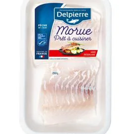 DELPIERRE Filets de morue sans dessalage 250g