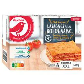 AUCHAN Lasagnes à la bolognaise XXL 450g